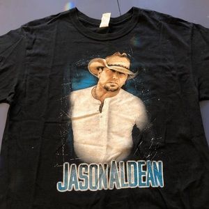 Jason Aldean Burn it Down Tour Shirt Black Large